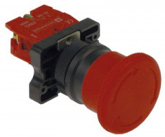 Выключатель грибовидный 1NC NOT-AUS монтажные размеры ø22 мм