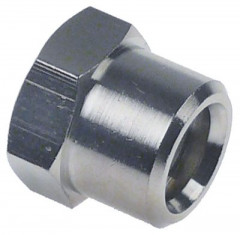 Гайка резьба 3/8" хромированн. Д 21мм ø отверстия 13мм