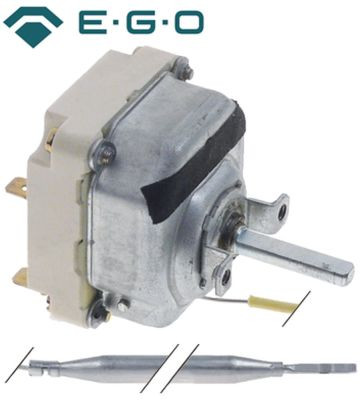 Термостат темп. макс. 182°C 3-полярн. 3NO 16А ø датчик 6мм Д датчик 133мм