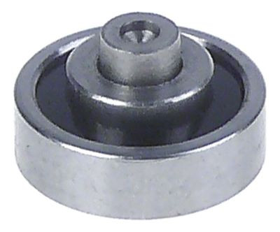 Колёсико ø ролики 19мм Ш1 6мм общая ширина 8мм CNS ø отверстия 6мм с заклёпкой A 19мм B 6мм C 8мм