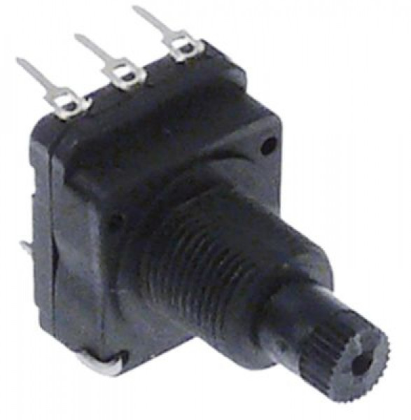 Потенциометр резьба M10x0,75 ø ось 6мм длина оси 8мм угол поворота 310° с переключателем