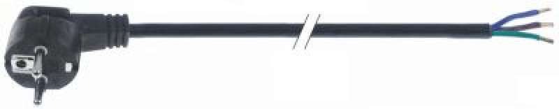 Кабель H05VV-F 3G1,5 15мм² 3-полярн. со штекером CEE7/7 тип E+F 2м макс. 230В макс. 16А