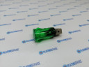Лампочка сигнальная ø 12мм 230В зелён. присоединение плоский штекер 6,3 мм синус