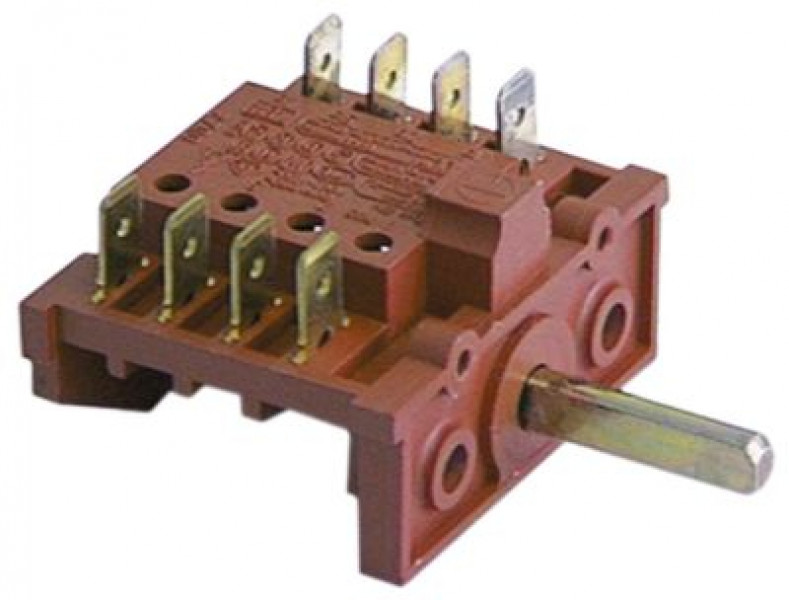Выключатель кулачковый 10А последовательность включения 0-1 ø ось 6x4,6мм