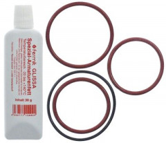 Набор колец уплотнительных для спуского крана 2&quot; уплотнители и жир 20 гр