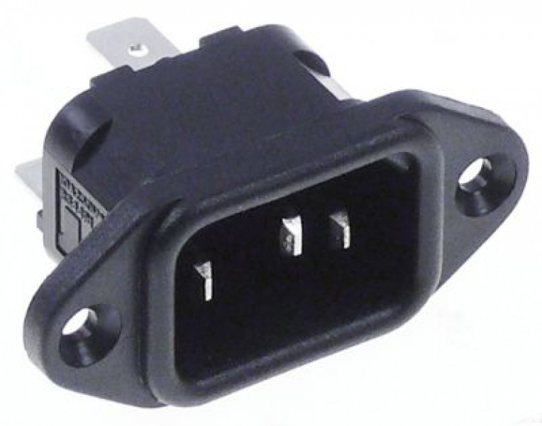 Вилка сетевая для холодильного оборудования   термопласт ø отверстия 35мм шаг крепления 40мм T70