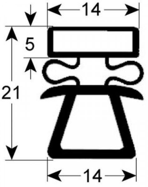 Уплотнитель изоляционный профиль 9162 Ш 585мм Д 647мм наружный размер