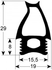 Уплотнитель дверной профиль 2781 Ш 688мм Д 1410мм подходит для ANGELO PO наружный размер