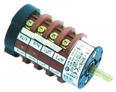 Выключатель поворотный 20А ø ось 5x5мм длина оси 20мм присоединение винтовое соединение