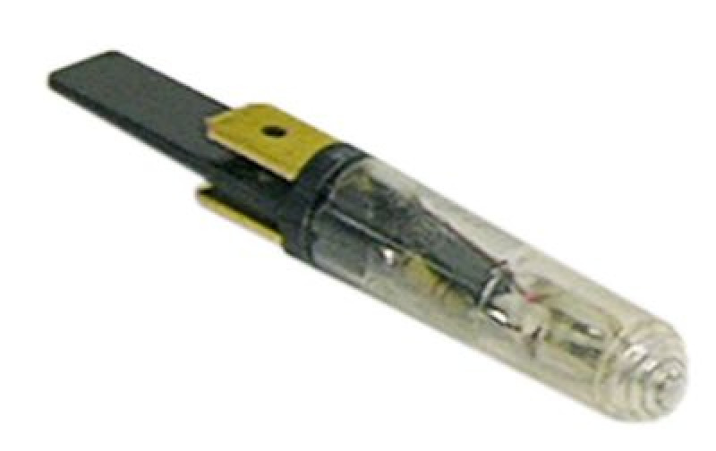 Лампочка сигнальная 250В зелён. присоединение плоский штекер 6,3 мм -