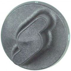 Рукоятка регулировочная термостат темп. макс. 90°C ø 73мм ø ось 6x4,6мм срез снизу чёрн.