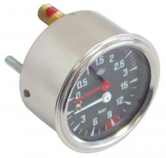 Манометр присоединение сзади резьба 1/8" ø 60мм двойная шкала диапазон давления 0-3 / 0-15бар