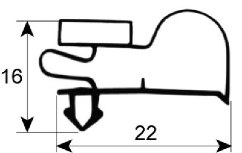 Уплотнитель изоляционный профиль 9011 Ш 560мм Д 1770мм посадочный размер