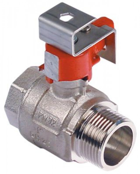 Кран шаровой Д 73мм вход 1″ внешн. резьба без ручки выход 1″ внутр. резьба