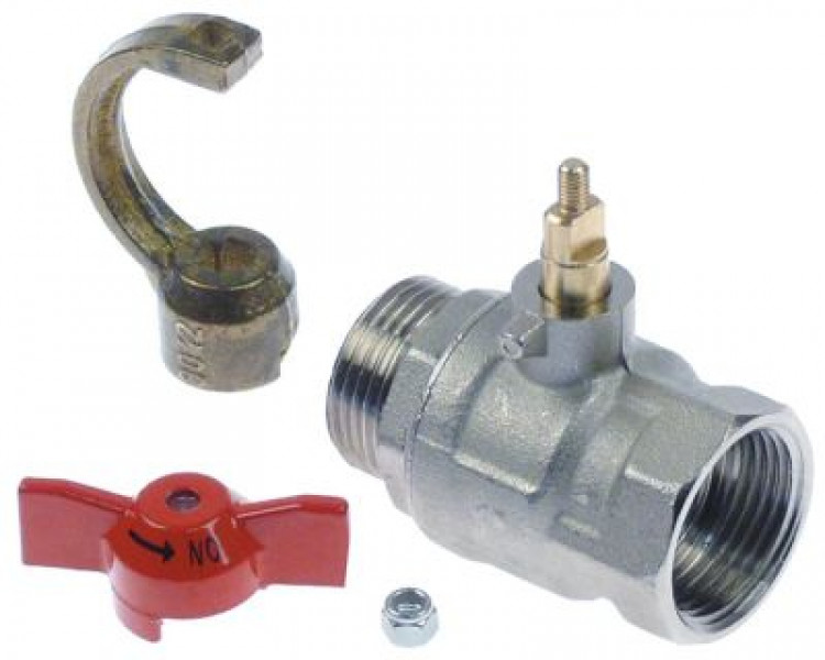 Кран шаровой присоединение 1″ внутр. резьба - 1″ внешн. резьба