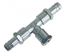 Тройник присоединение 1/8&quot; 3х-канальн. ø шланга 12-12мм