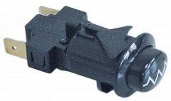 Выключатель кнопочный монтажные размеры 20,6x16,4 мм чёрн. 1NO 250В