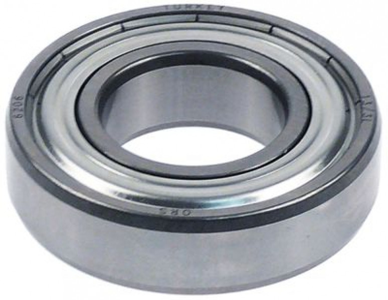 Подшипник шариковый с глубоким жёлобом тип 6206-2Z ø вала 30мм внеш. ø 62мм Ш 16мм DIN 625-1