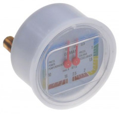 Манометр присоединение сзади резьба 1/8&quot; ø 63мм двойная шкала диапазон давления 0-2,5 / 0-16бар