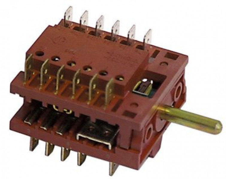 Выключатель кулачковый 16А ø ось 6x4,6мм присоединение плоский штекер 4 положения включения