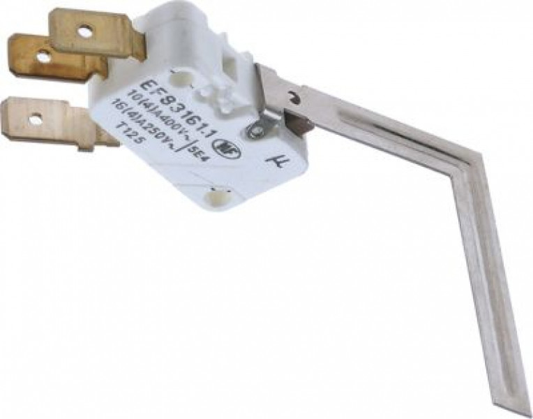 Микровключатель приводится в действие при помощи рычага 250В 16А