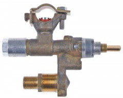 Кран газовый тип серия 30750 МЖ 5мм вход для газа M12x1 (ø труба 8 мм)