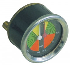 Манометр присоединение сзади резьба 1/8" ø 60мм двойная шкала диапазон давления 0-2,5 / 0-16бар