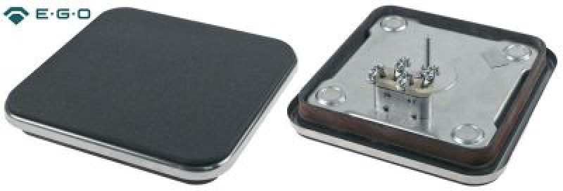 Конфорка размеры 220x220мм 2000Вт 230В присоединение 4 винтовых зажима с кромкой