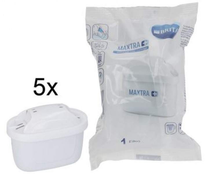 Картридж сменный для фильтра MAXTRA+ 5шт подходит для BRITA ёмкость 100 Литр или 4 недели