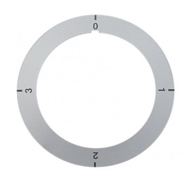 Маркировка регулировочной ручки переключатель 4х-шагов. -°C внутр.ø 51мм сер.