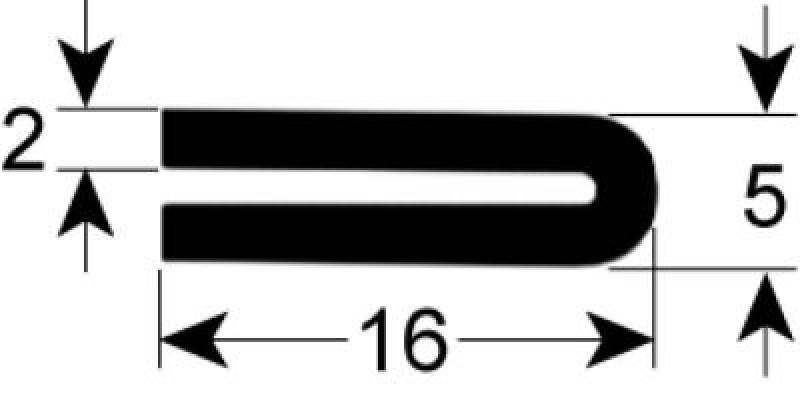 Уплотнитель для стекла профиль 1879 Д 2350мм монтаж. поз-ция  - Кол-во в уп-вке 1