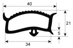 Уплотнитель изоляционный профиль 9779 3-сторон.