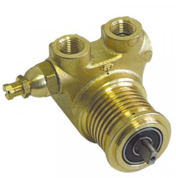 Головка насоса хомутовое соединение присоединение 3/8" GAS латунь Д 82мм с байпасом