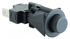 Выключатель нажимной кнопочный монтажные размеры ø16 мм чёрн. 1NO 250В