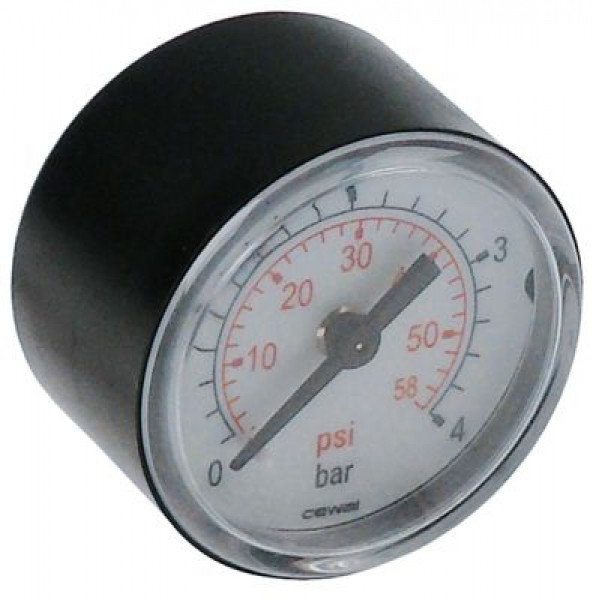 Манометр присоединение сзади резьба 1/8" ø 40мм диапазон давления 0 до 4бар