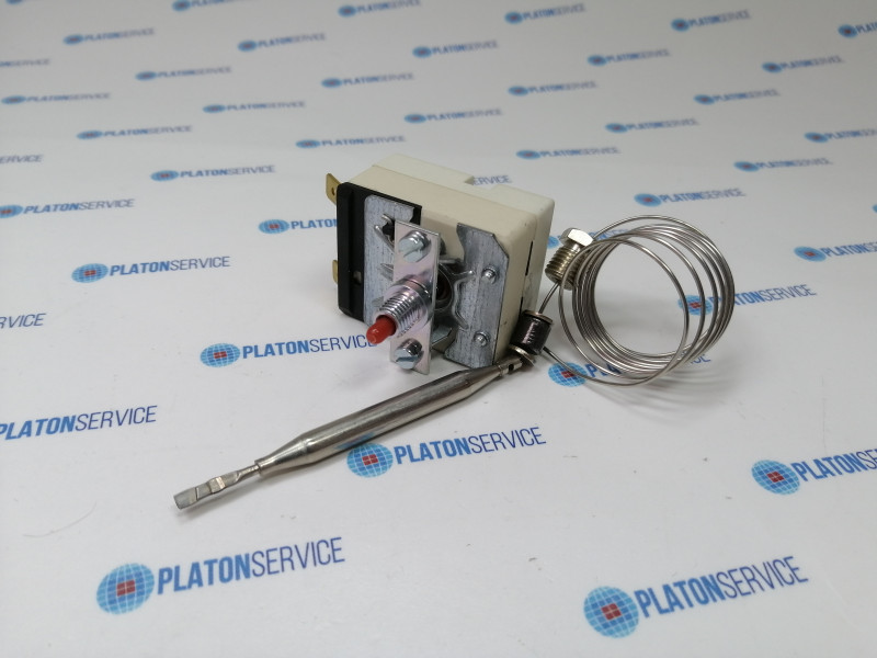 Термостат защитный темп. выкл. 220°C 1-полярн. 1NO 16А ø датчик 6мм Д датчик 77мм