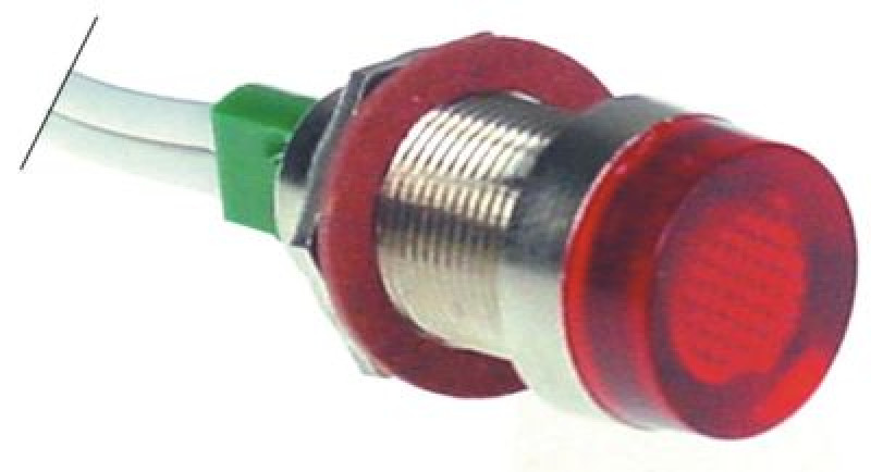 Лампочка сигнальная ø 12мм 400В красн. присоединение кабель 200 мм