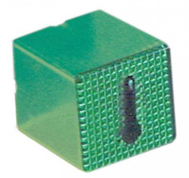 Колпачок для сигнальной лампы зелён. температура размер 23x23мм