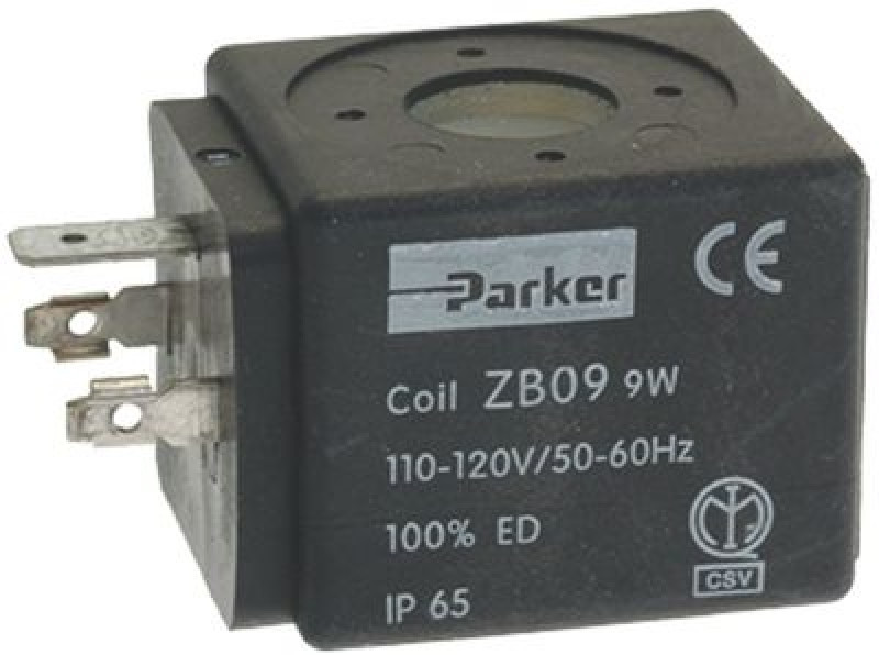 COIL PARKER ZB09 9W 110/120V 50/60Hz VE128IR - drain ø 1/8" conical - max 10 bar