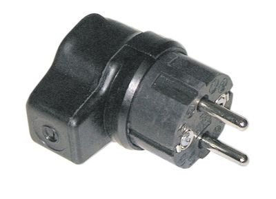 Штекер сплошная резина CEE-7/4 L/N/PE макс. 240В страны D/I макс. 16А клеммы 3x1,5мм²