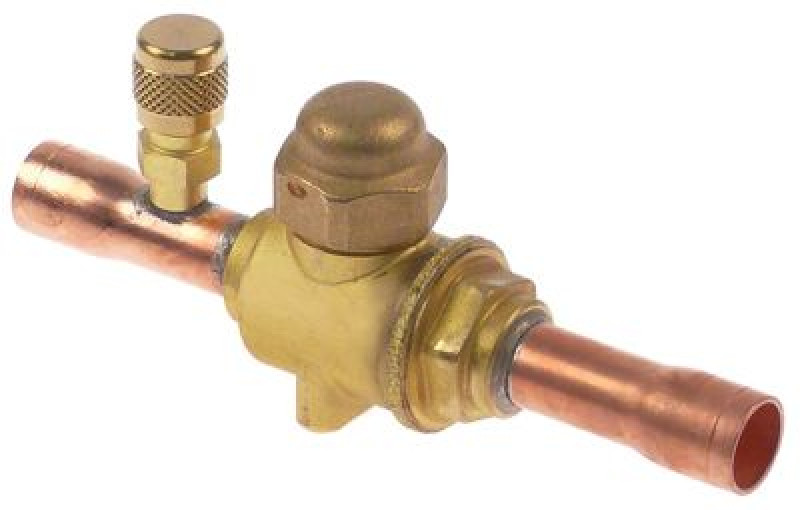 Клапан запорный шаровой с клапаном шрадера DN 10мм 2х-канальн. охлаждение тип 6570/M12A CASTEL