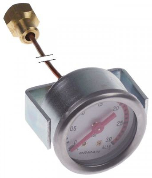 Манометр присоединение 1/4" капиллярная трубка 430мм ø 41мм маркировка 1,8-3