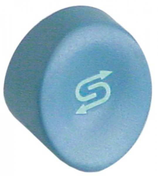 Выключатель нажимной кнопочный серо-голуб. регенерация