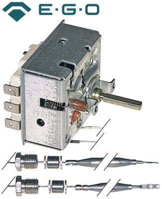 Термостат темп. макс. 180°C 3-полярн. 3NC/3NO 16А ø датчик 6мм Д датчик 167/87мм