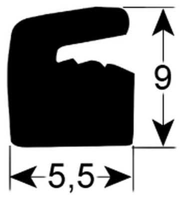 Уплотнитель для крышки силикон В 85мм Ш 55мм Кол-во в уп-вке 10 м