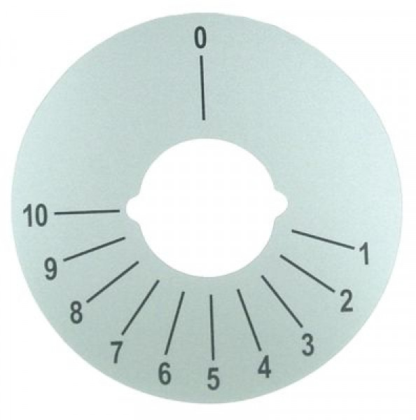 Маркировка регулировочной ручки 1-10