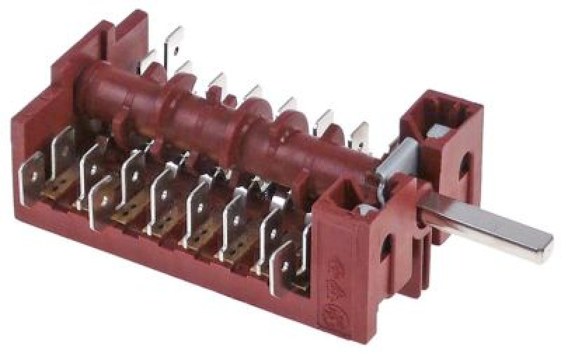 Выключатель кулачковый ø ось 6x4,6мм длина оси 23мм присоединение плоский штекер 6,3 мм