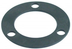 Уплотнитель резина Д1 ø 50мм Д2 ø 80мм толщина материала  3мм с 3мя отверстиями под винт