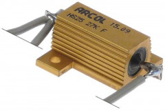 Резистор 25Вт длина провода 400мм с кабелем 27kOhm