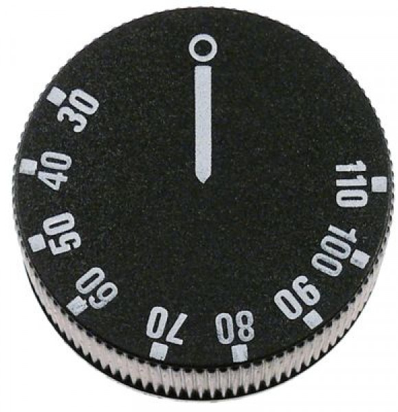 Рукоятка регулировочная термостат темп. макс. 110°C ø 42мм ø ось 6x4,6мм срез сверху